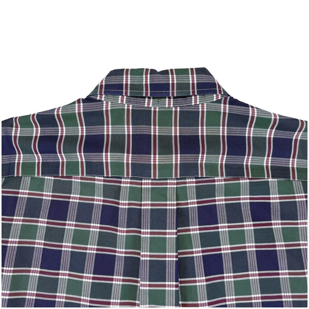 Brooks Brothers Cotton Polo Button Down Mens L Plaid Non-Iron Traditional Fit - Picture 7 of 9